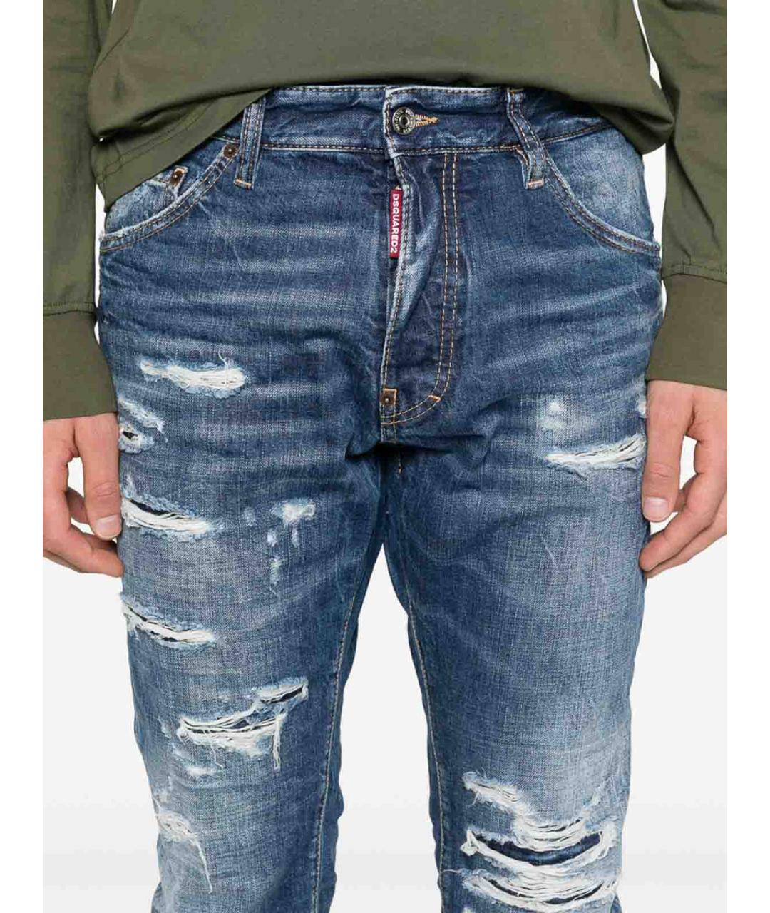 DSQUARED2 Синие хлопковые джинсы скинни, фото 5