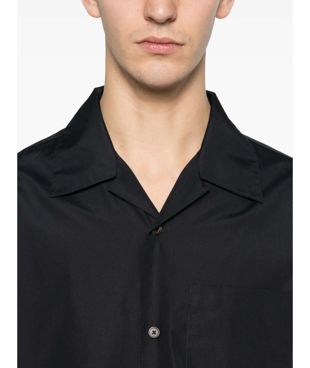 JIL SANDER Темно-синяя хлопковая классическая рубашка, фото 2