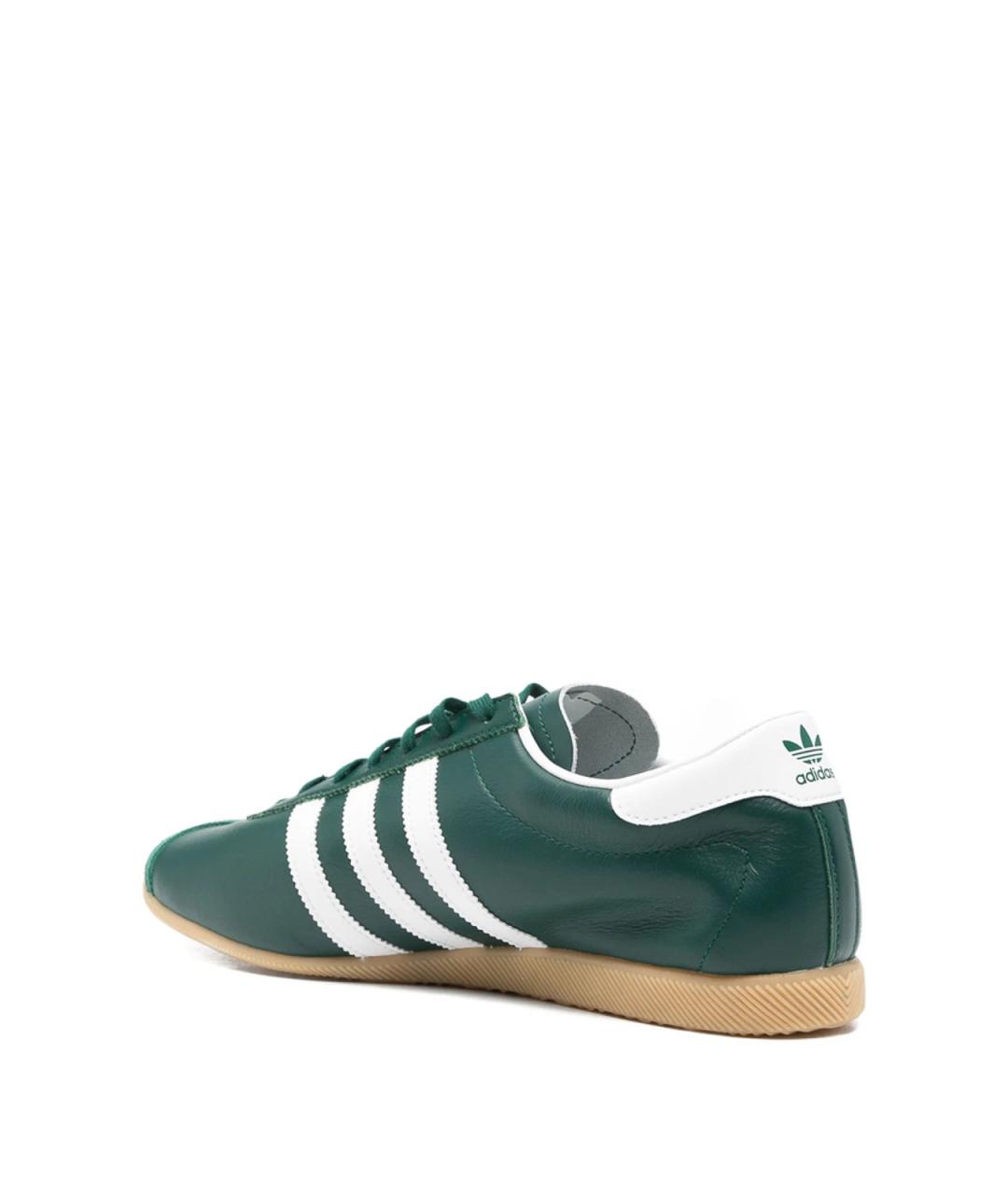 ADIDAS Зеленые кожаные низкие кроссовки / кеды, фото 3