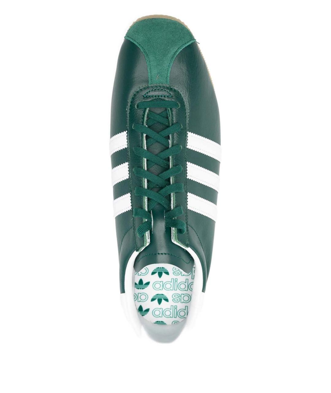 ADIDAS Зеленые кожаные низкие кроссовки / кеды, фото 4