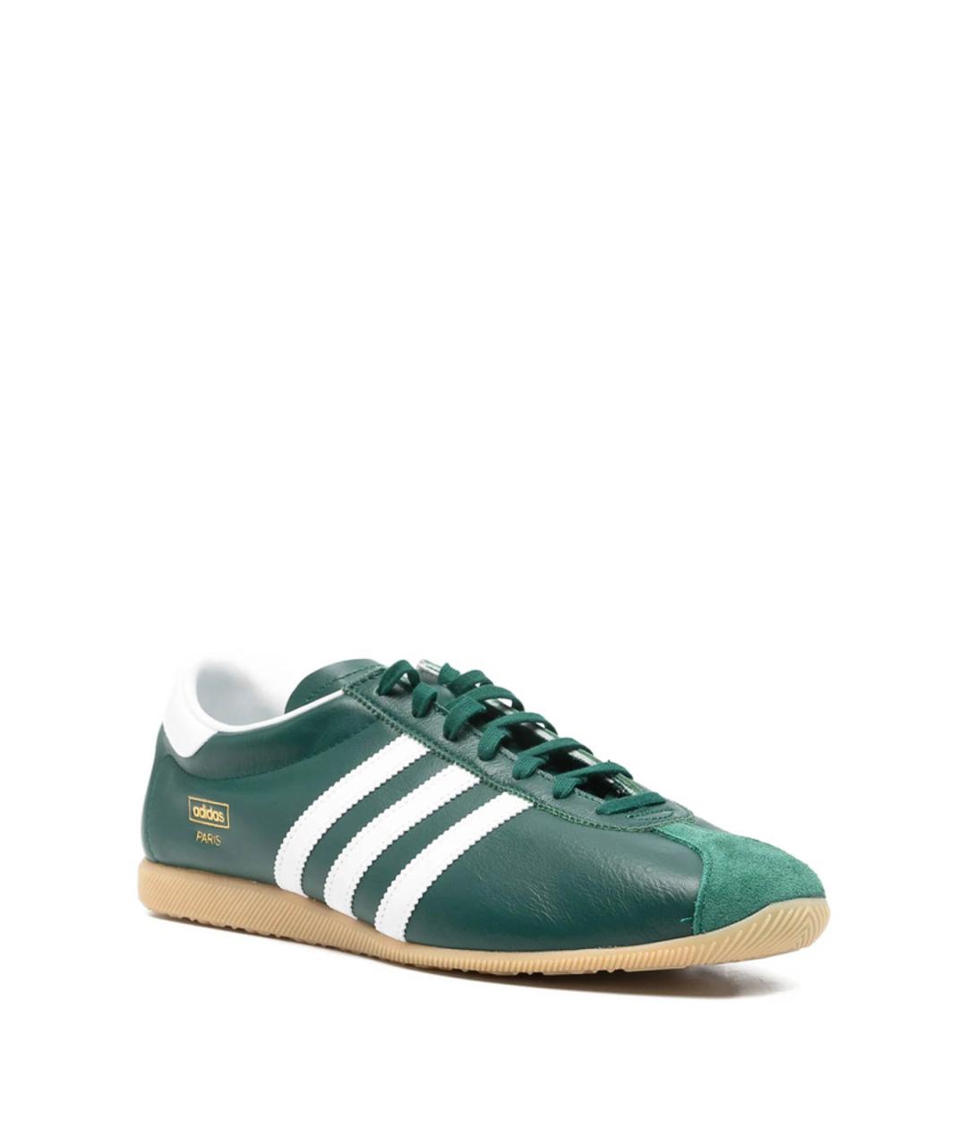 ADIDAS Зеленые кожаные низкие кроссовки / кеды, фото 2