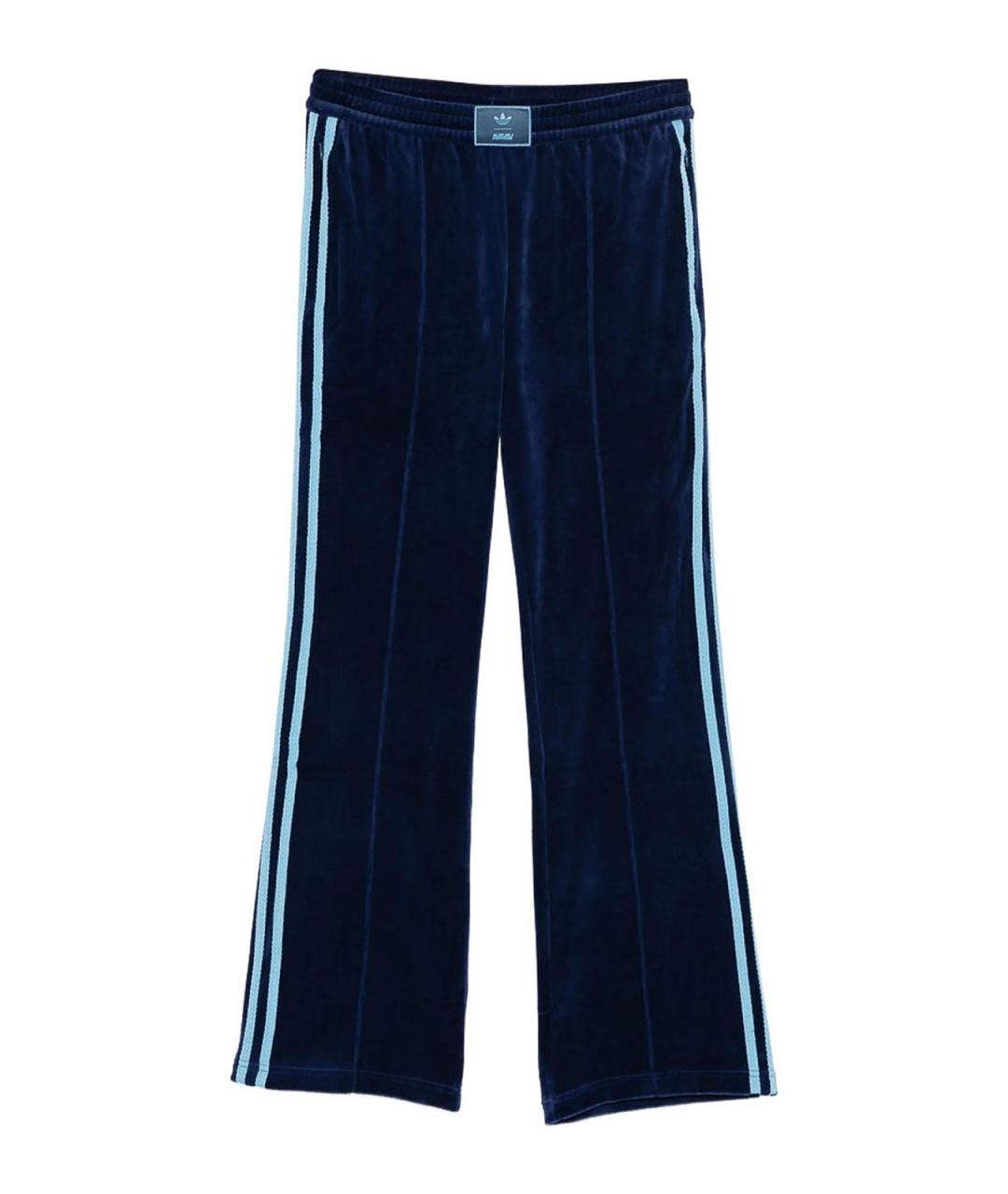 ADIDAS Синие бархатные брюки широкие, фото 1