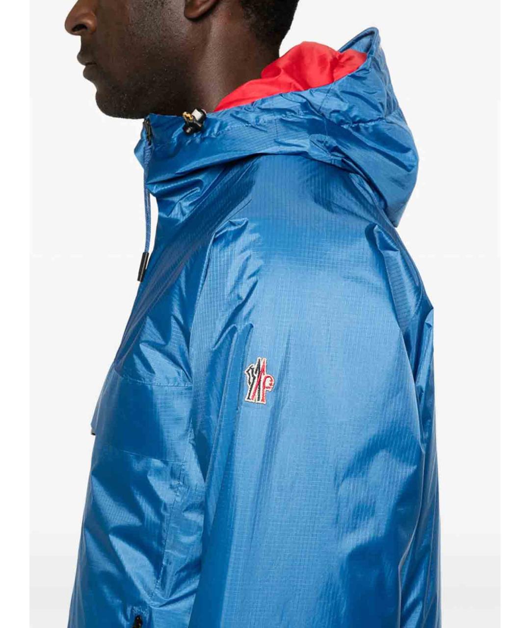 MONCLER Синий полиамидовый пуховик, фото 3