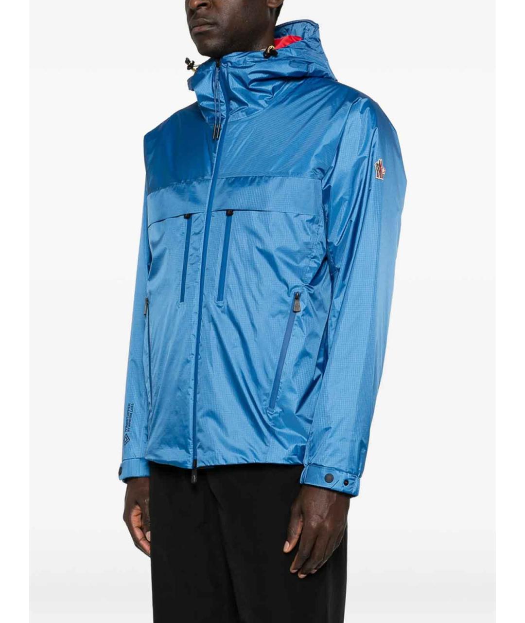 MONCLER Синий полиамидовый пуховик, фото 2