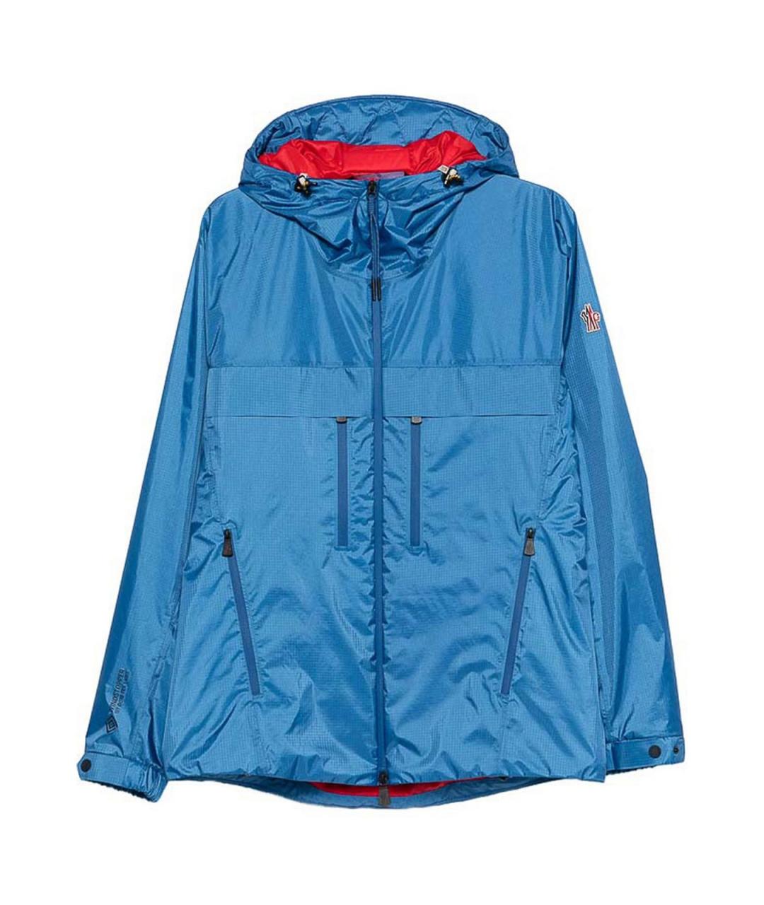 MONCLER Синий полиамидовый пуховик, фото 1