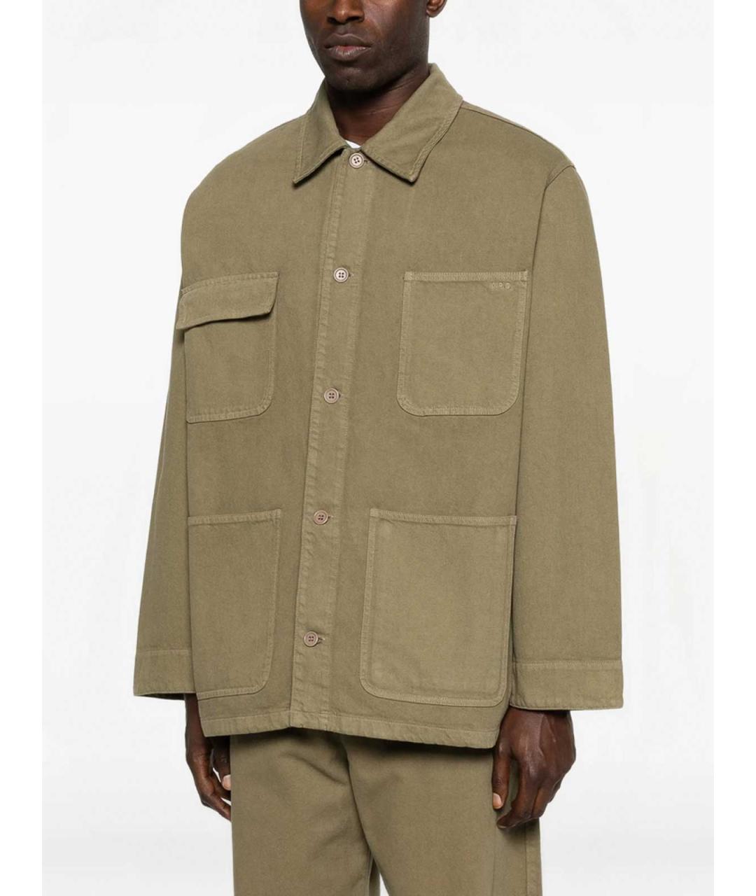 A.P.C. Зеленая хлопковая куртка, фото 4