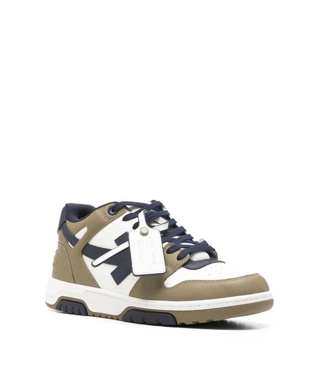 OFF-WHITE Мульти кожаные низкие кроссовки / кеды, фото 3