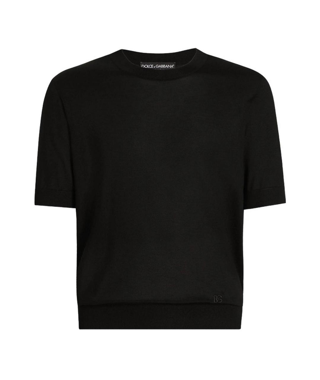 DOLCE&GABBANA Черный шелковый джемпер / свитер, фото 1