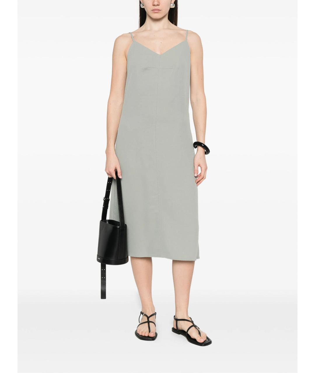 CALVIN KLEIN Серое полиэстеровое повседневное платье, фото 3