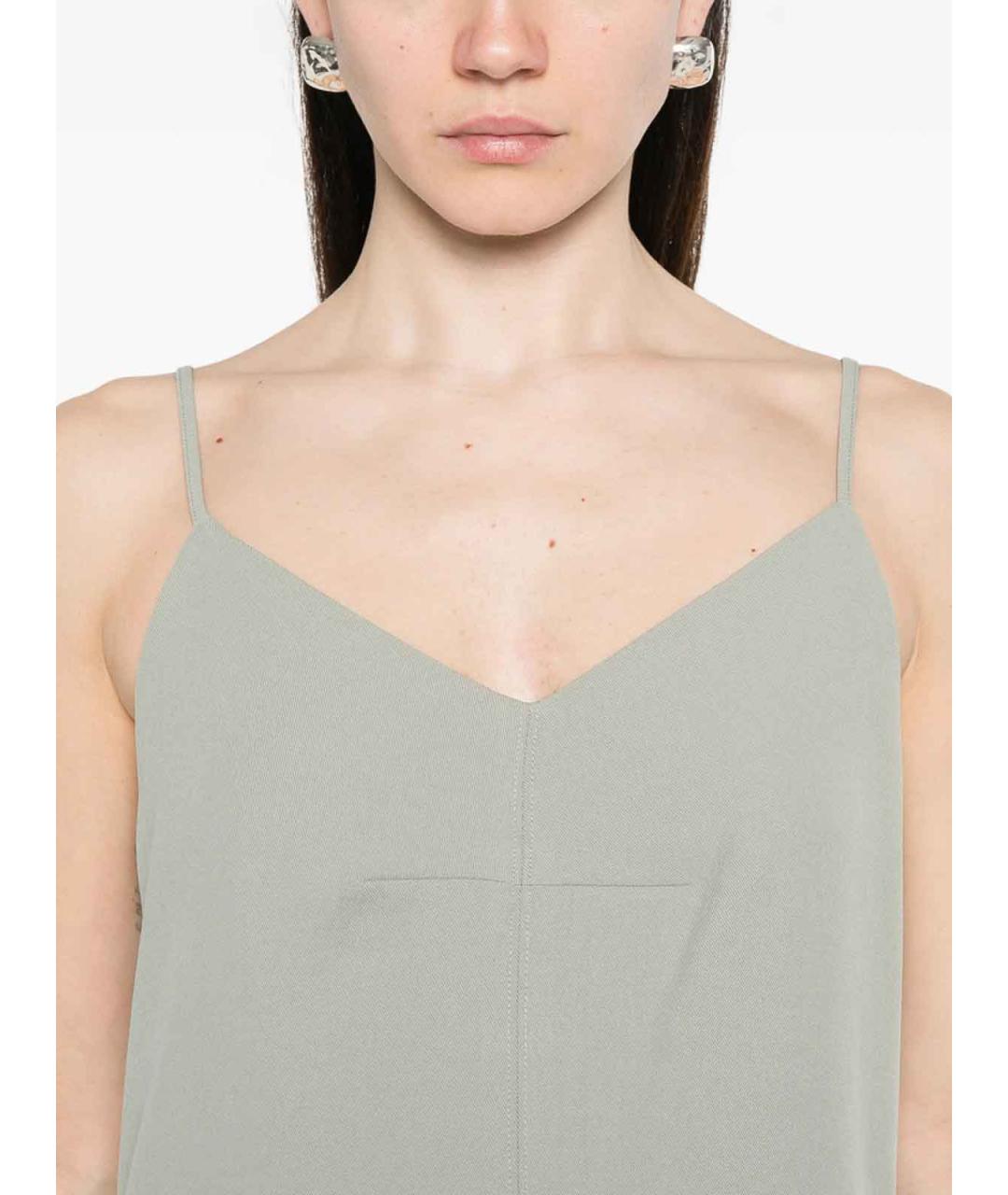 CALVIN KLEIN Серое полиэстеровое повседневное платье, фото 5