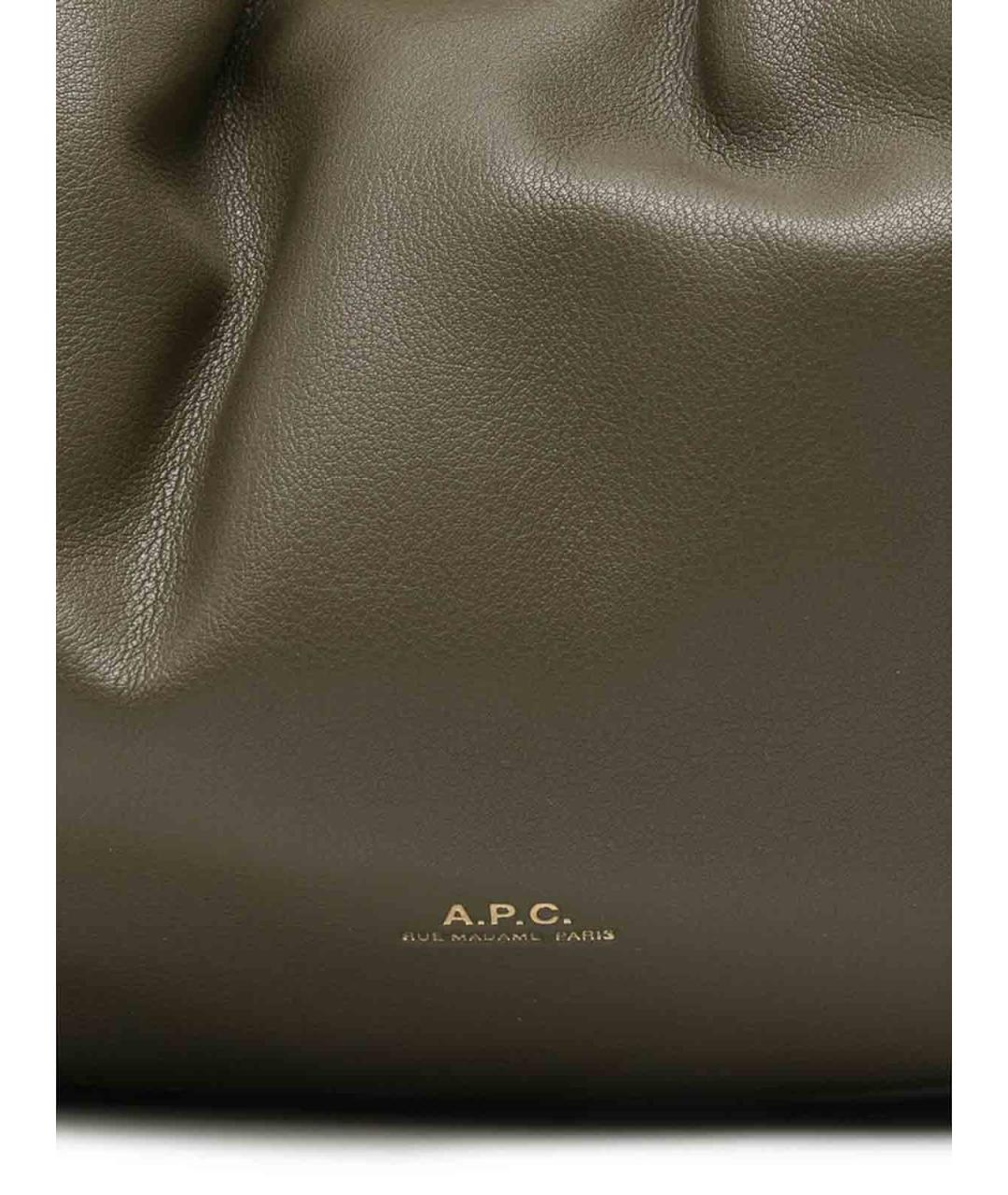 A.P.C. Зеленая сумка через плечо из искусственной кожи, фото 4
