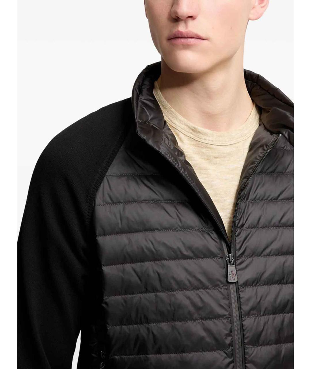 MONCLER Черная полиамидовая куртка, фото 5