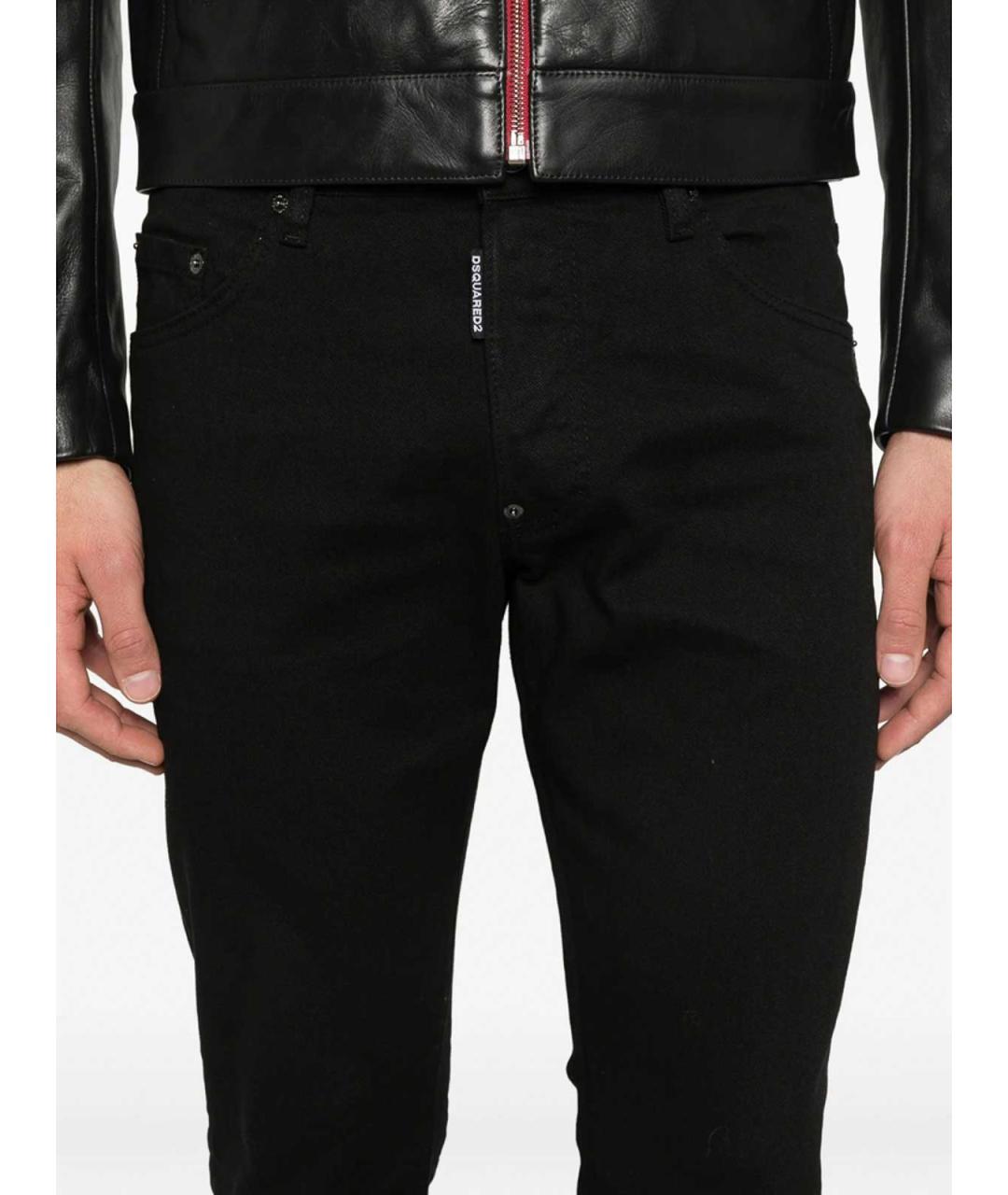 DSQUARED2 Черные хлопковые джинсы скинни, фото 4