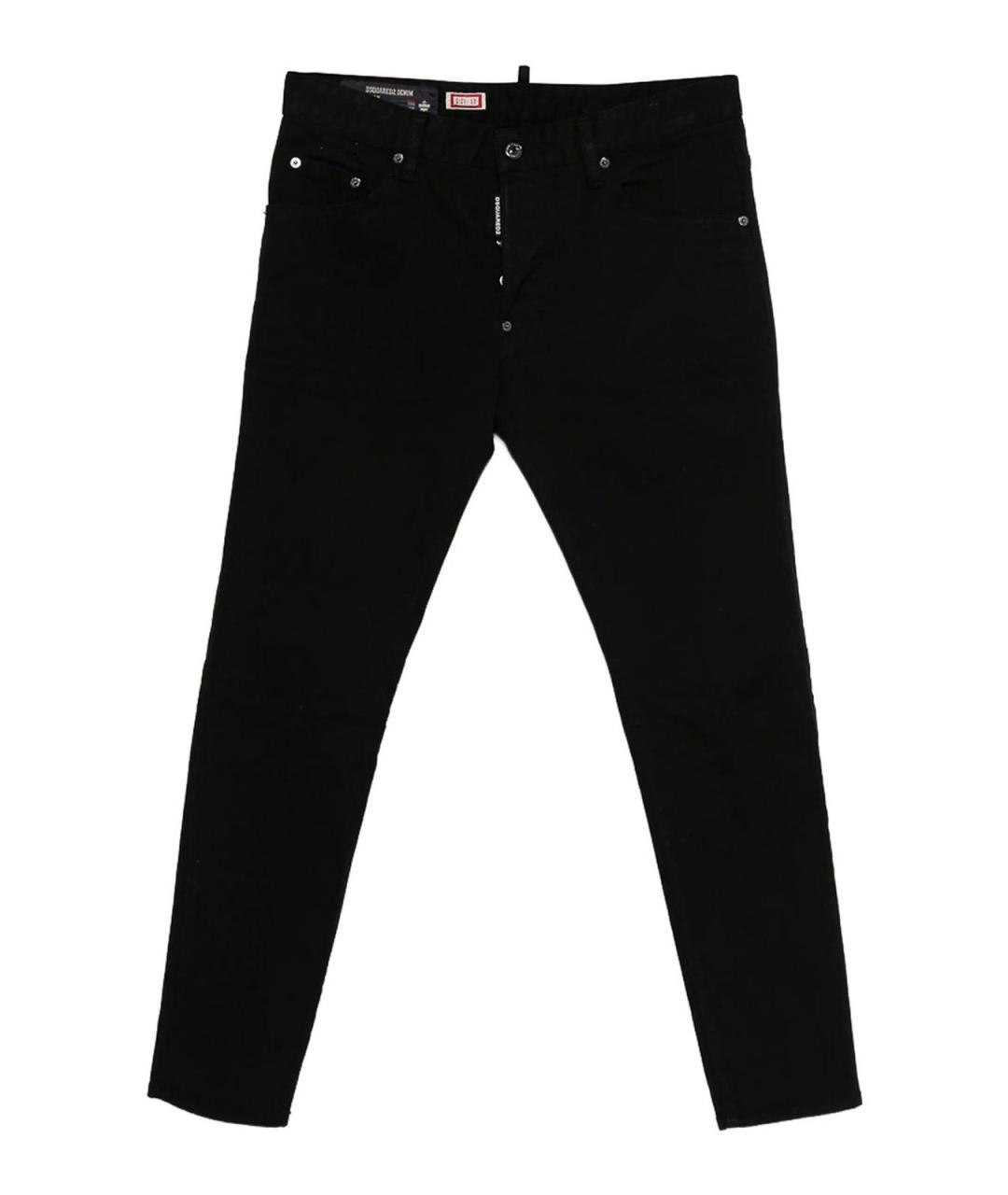 DSQUARED2 Черные хлопковые джинсы скинни, фото 1