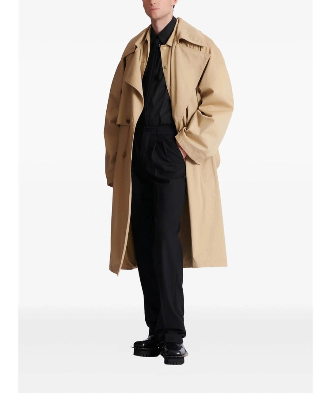 BALMAIN Черные шерстяные повседневные брюки, фото 3