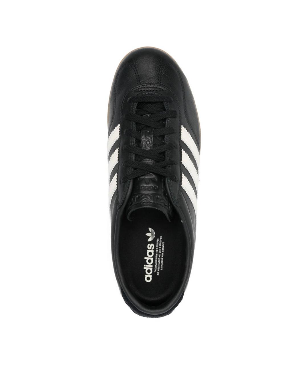 ADIDAS Черные кожаные кеды, фото 2