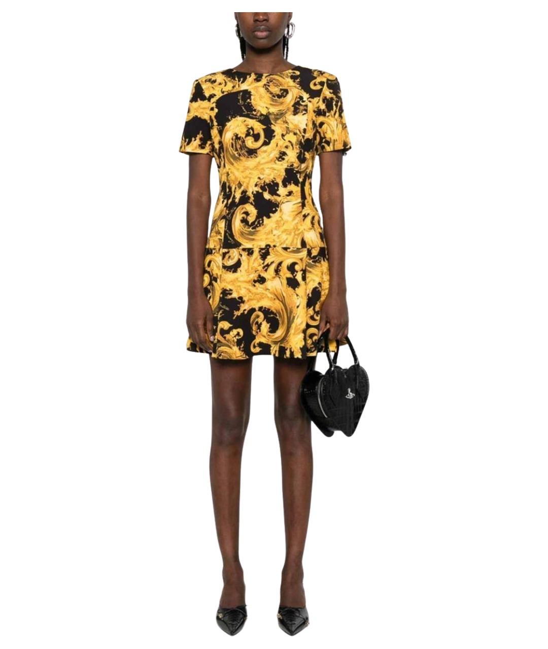 VERSACE JEANS COUTURE Мульти полиэстеровое повседневное платье, фото 2