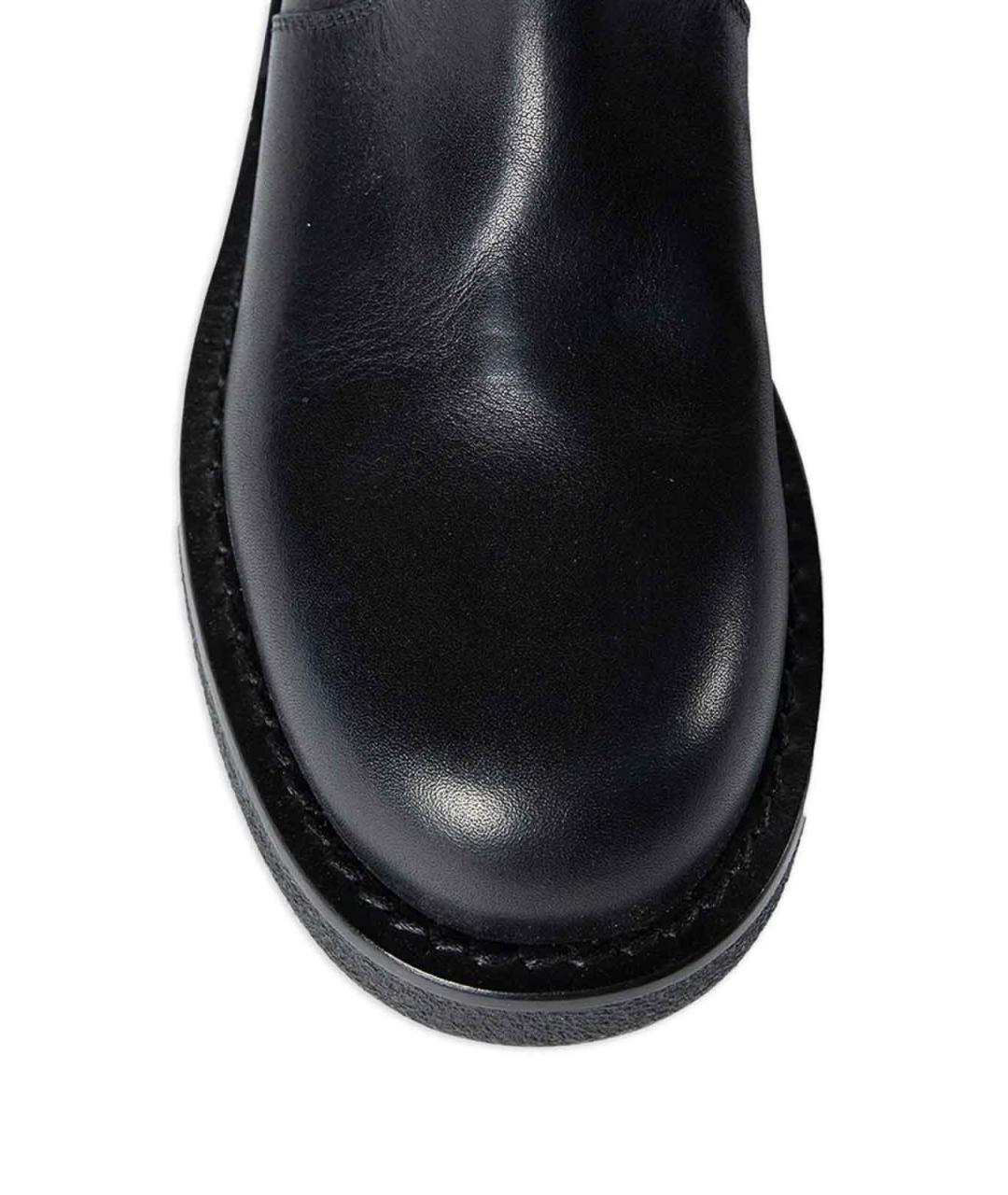 ANN DEMEULEMEESTER Черные кожаные высокие ботинки, фото 2