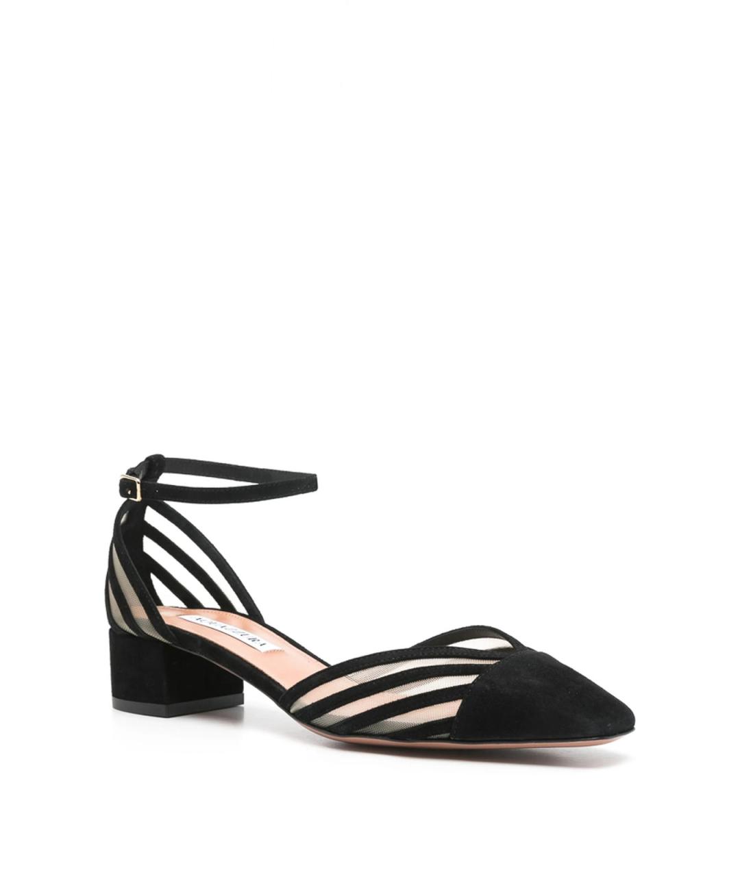 AQUAZZURA Черные кожаные сандалии, фото 3
