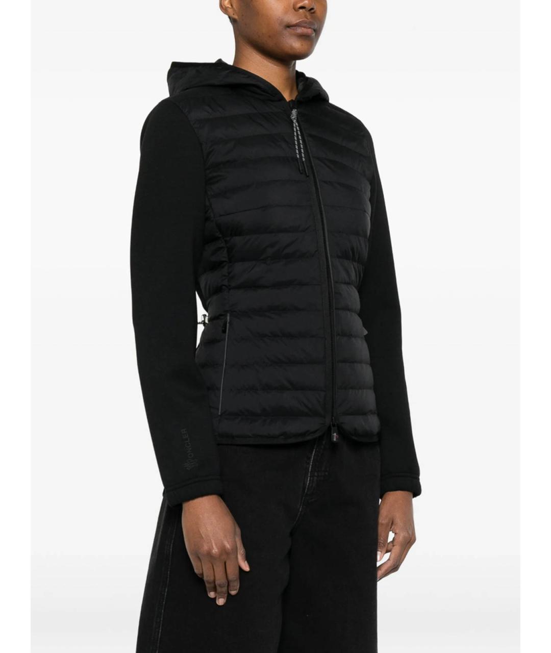 MONCLER Черный полиэстеровый пуховик, фото 3