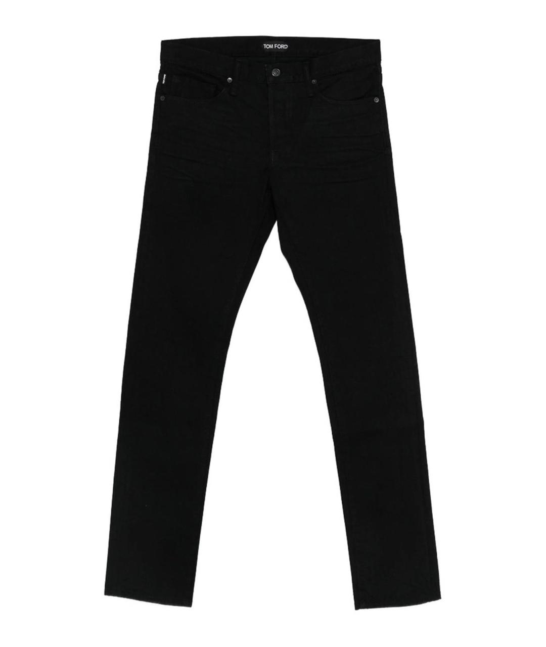 TOM FORD Черные хлопковые прямые джинсы, фото 1