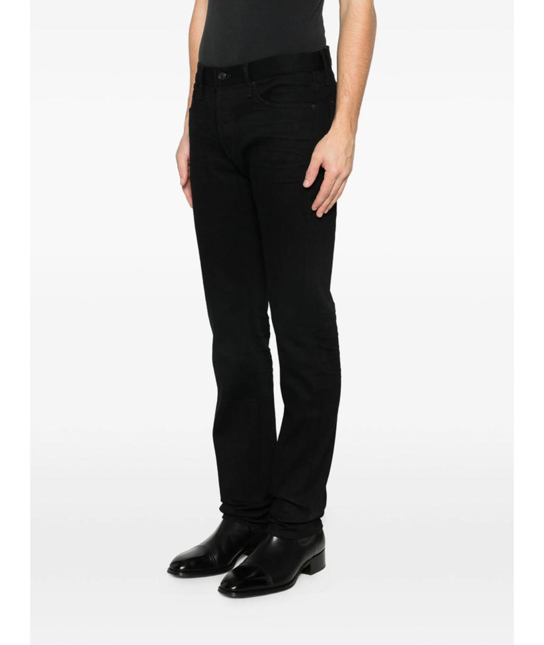 TOM FORD Черные хлопковые прямые джинсы, фото 4