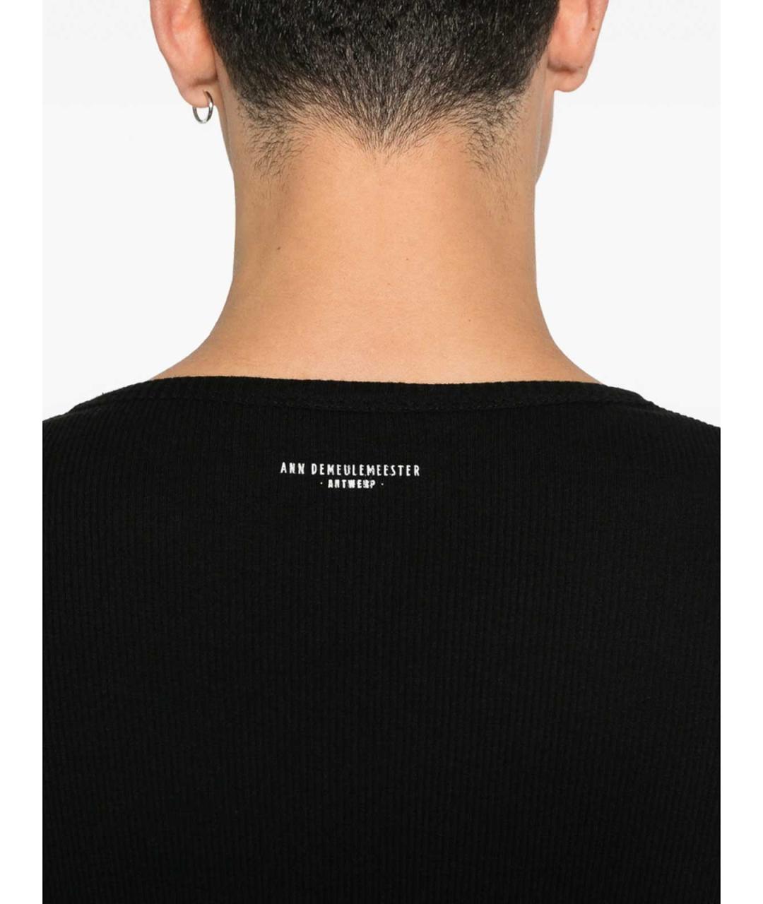 ANN DEMEULEMEESTER Черный хлопковый джемпер / свитер, фото 2