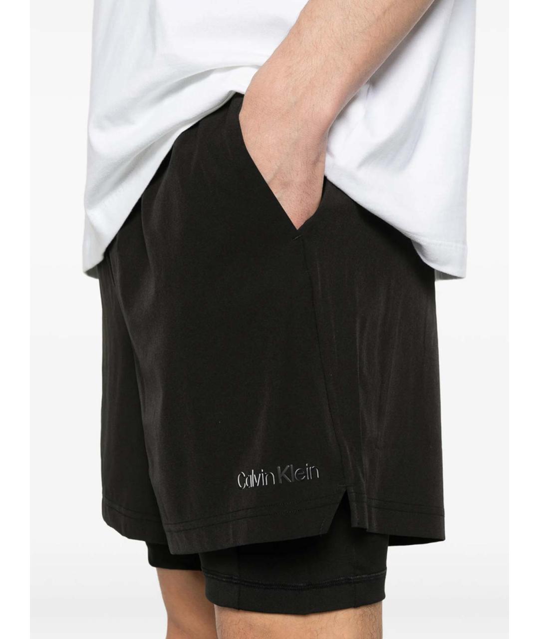 CALVIN KLEIN Черные полиэстеровые шорты, фото 3