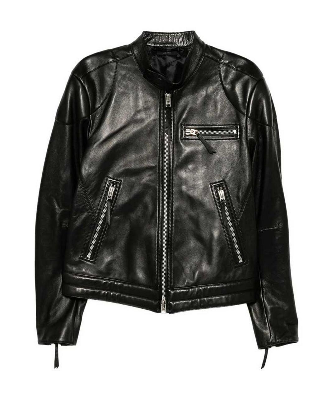 TOM FORD Черная кожаная куртка, фото 1