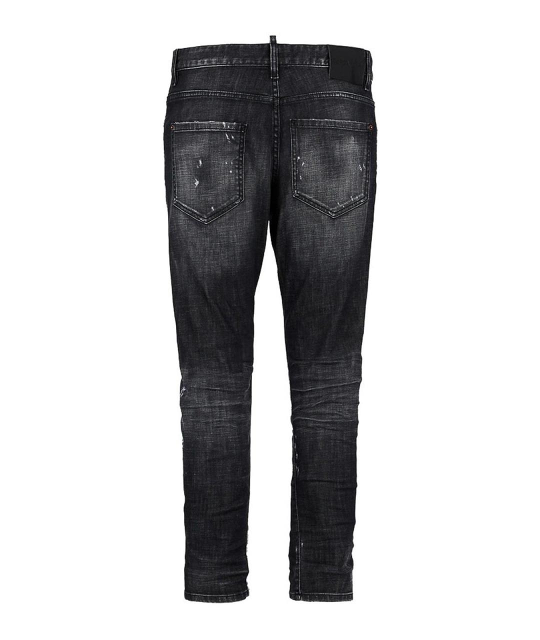 DSQUARED2 Черные хлопковые прямые джинсы, фото 2