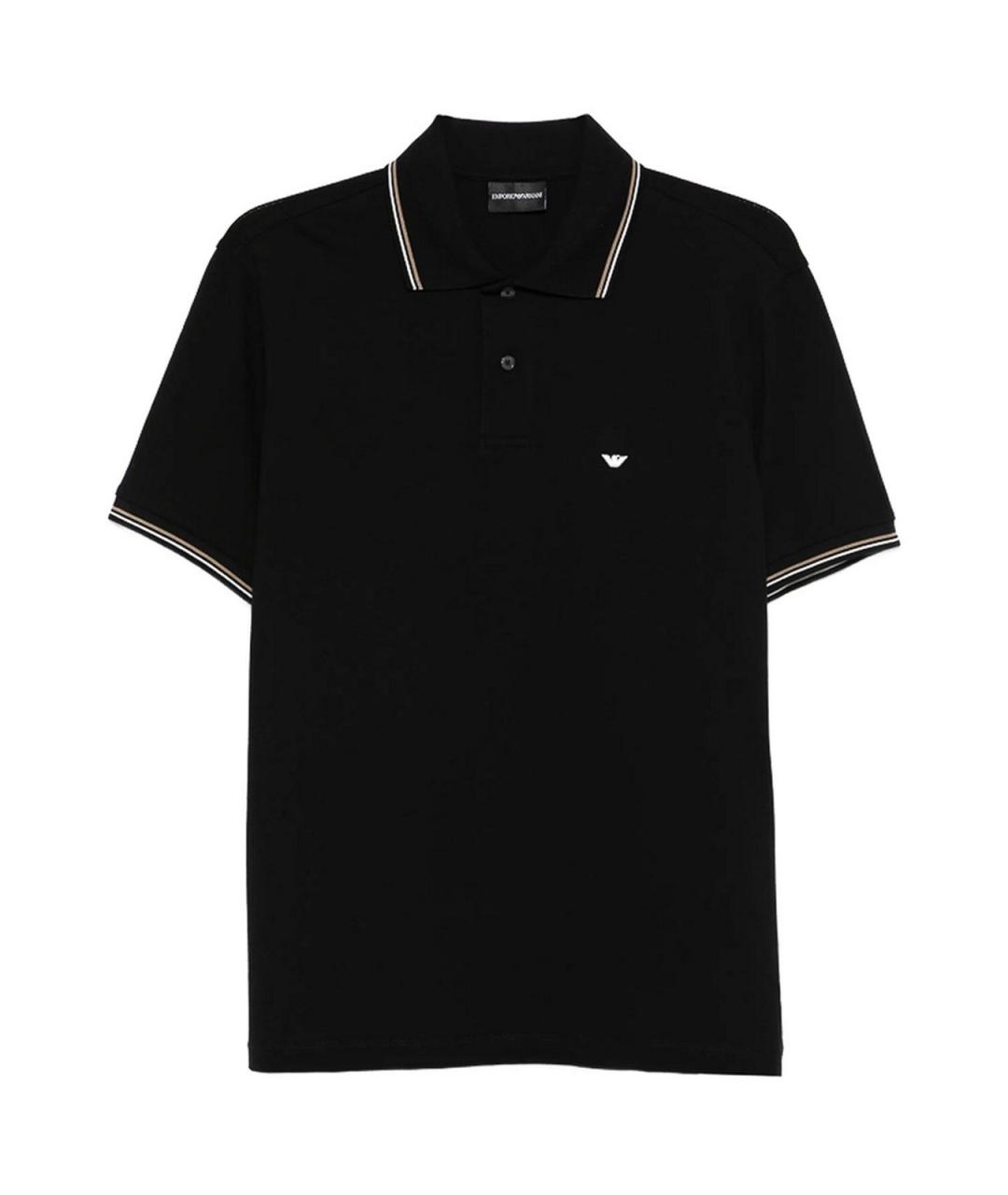 EMPORIO ARMANI Черный хлопковый джемпер / свитер, фото 1
