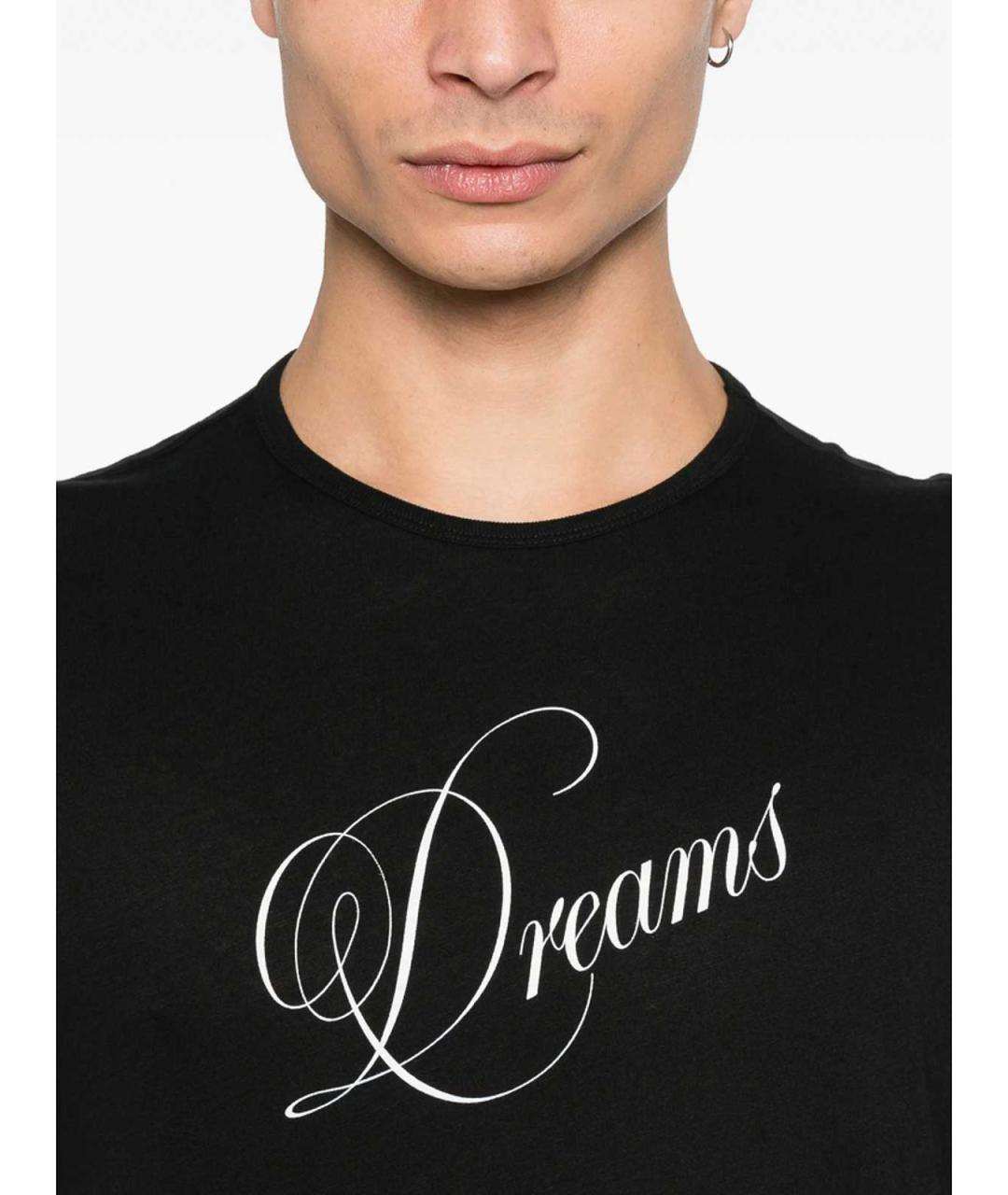 ANN DEMEULEMEESTER Черная хлопковая футболка, фото 3