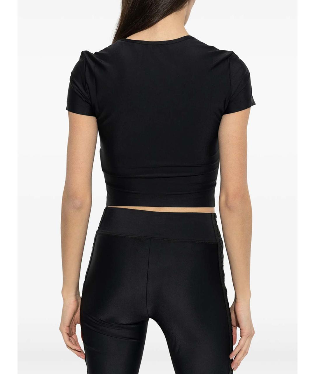 VERSACE JEANS COUTURE Черная полиамидовая футболка, фото 2