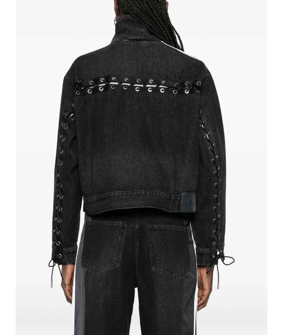 ADIDAS Черная хлопковая куртка, фото 2