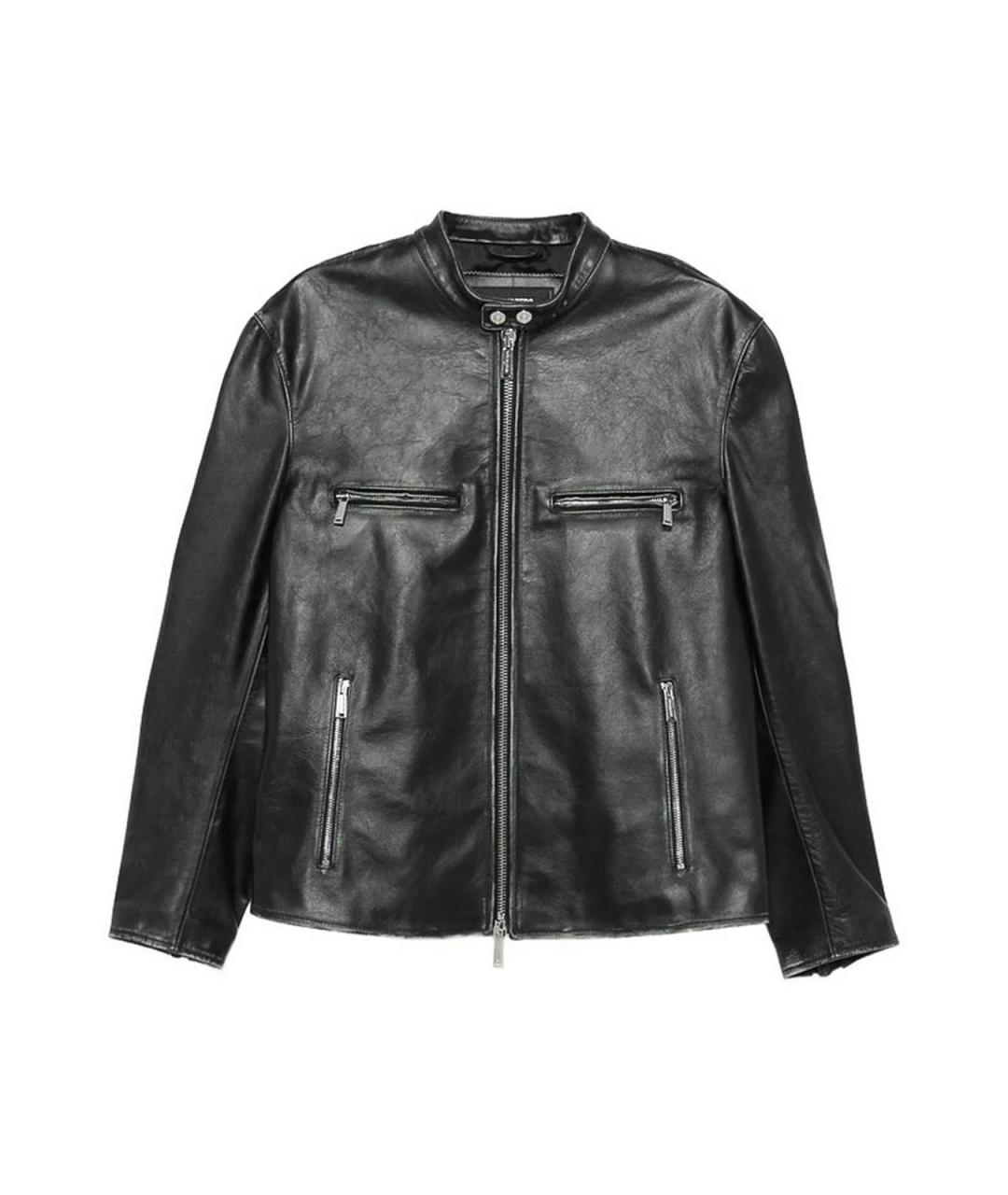 DSQUARED2 Черная кожаная куртка, фото 1