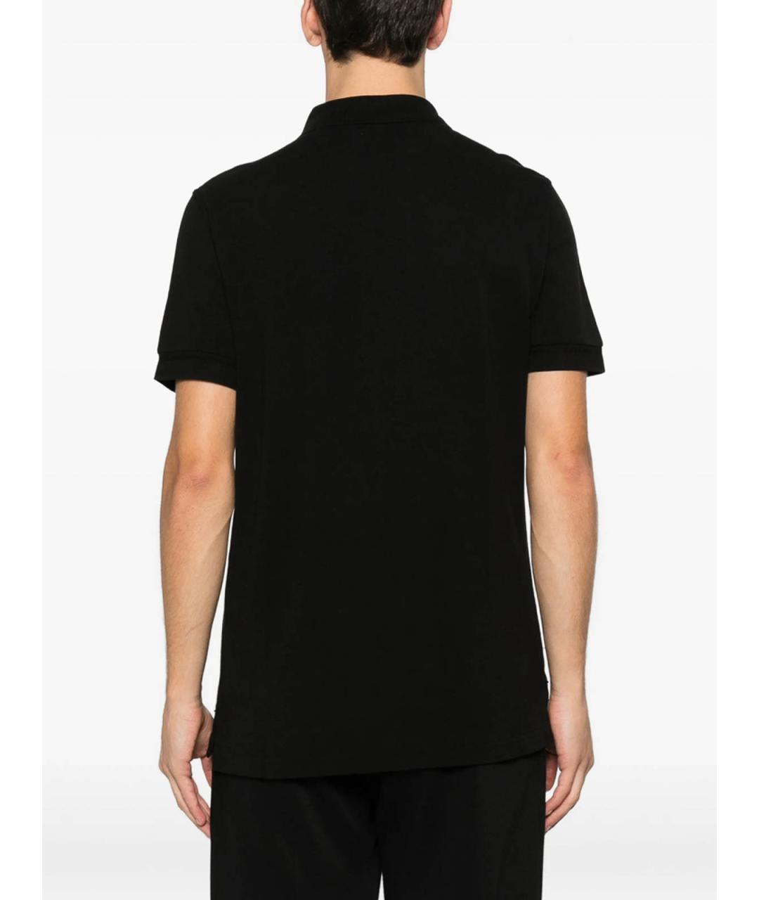 TOM FORD Черное хлопковое поло с коротким рукавом, фото 3