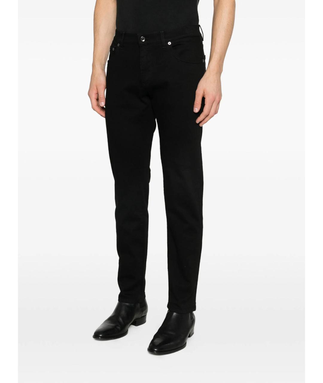 DOLCE&GABBANA Черные хлопковые повседневные брюки, фото 3