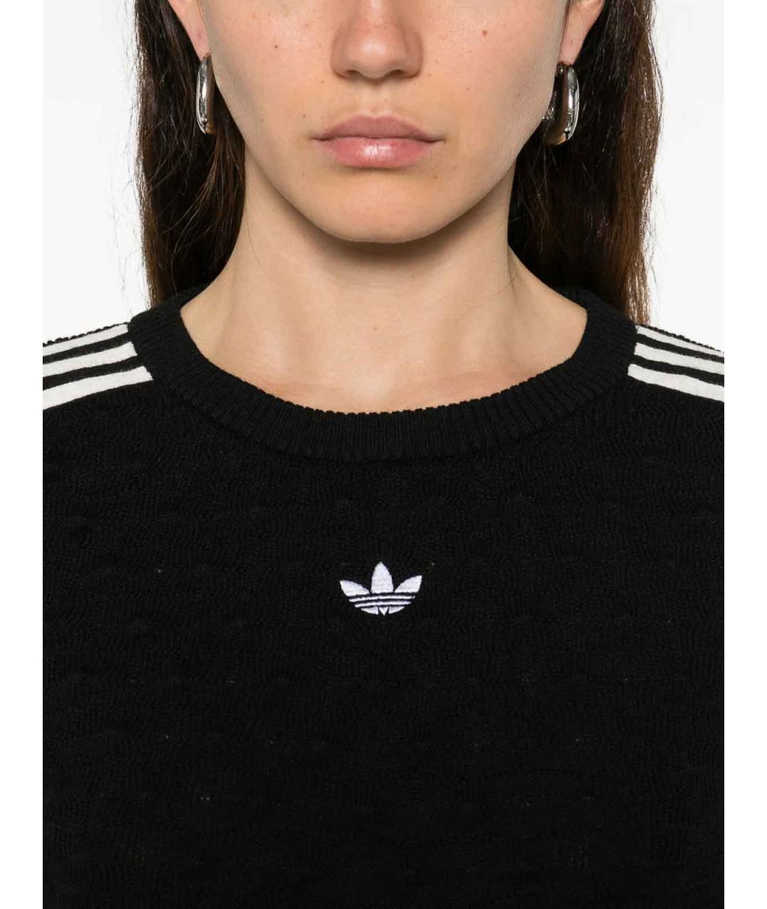 ADIDAS Черный шерстяной джемпер / свитер, фото 2