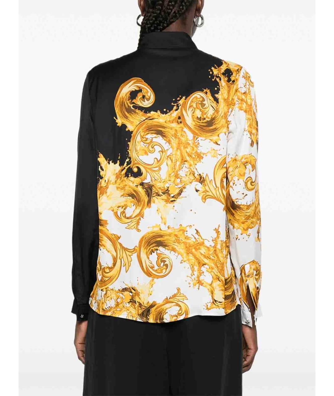 VERSACE JEANS COUTURE Черная вискозная рубашка, фото 5