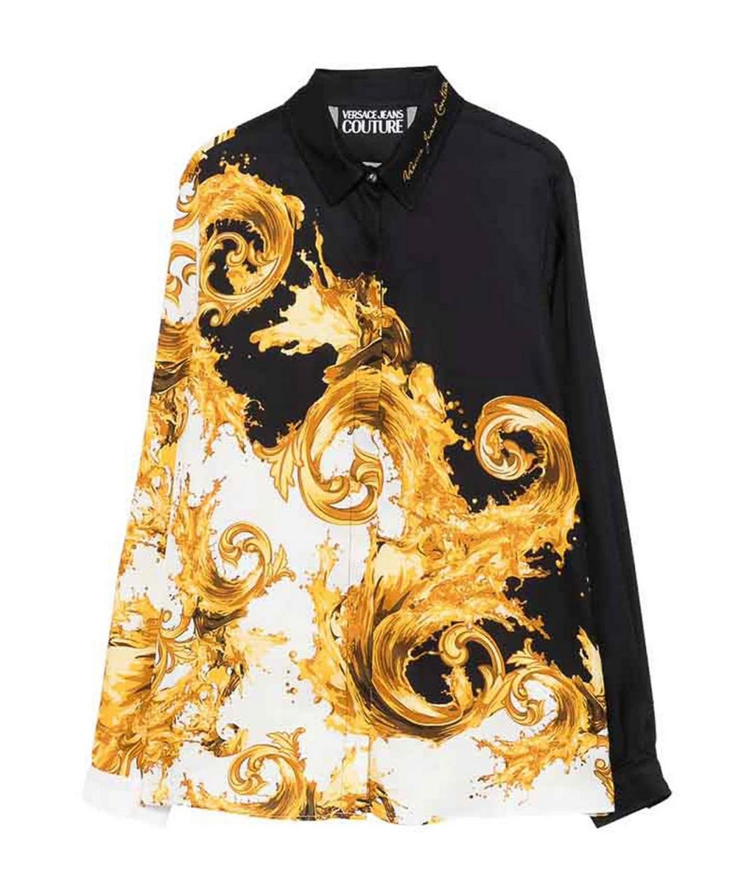 VERSACE JEANS COUTURE Черная вискозная рубашка, фото 1