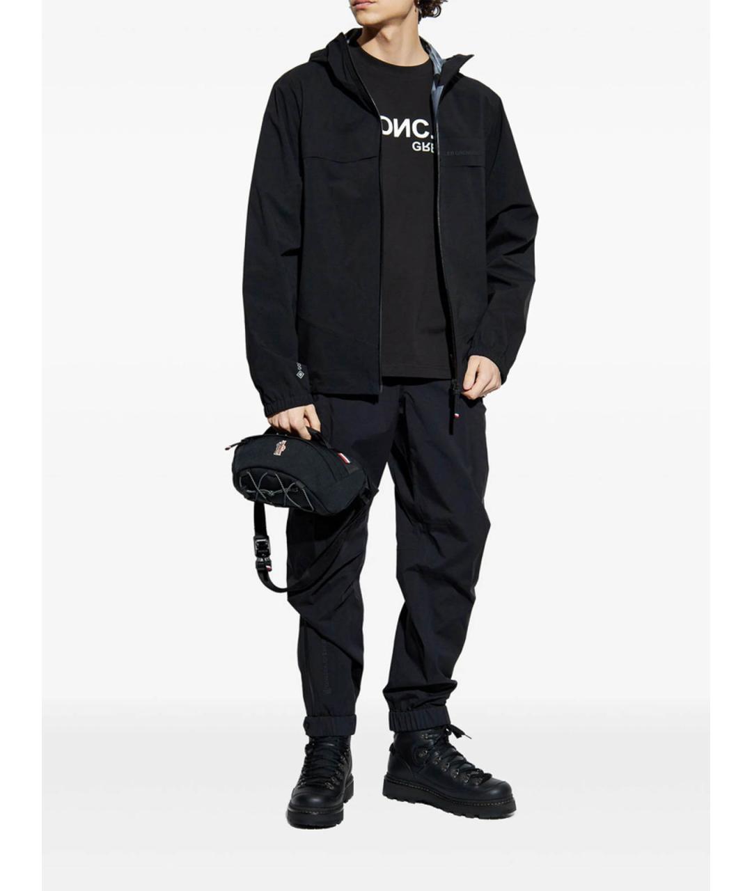 MONCLER Черные повседневные брюки, фото 3
