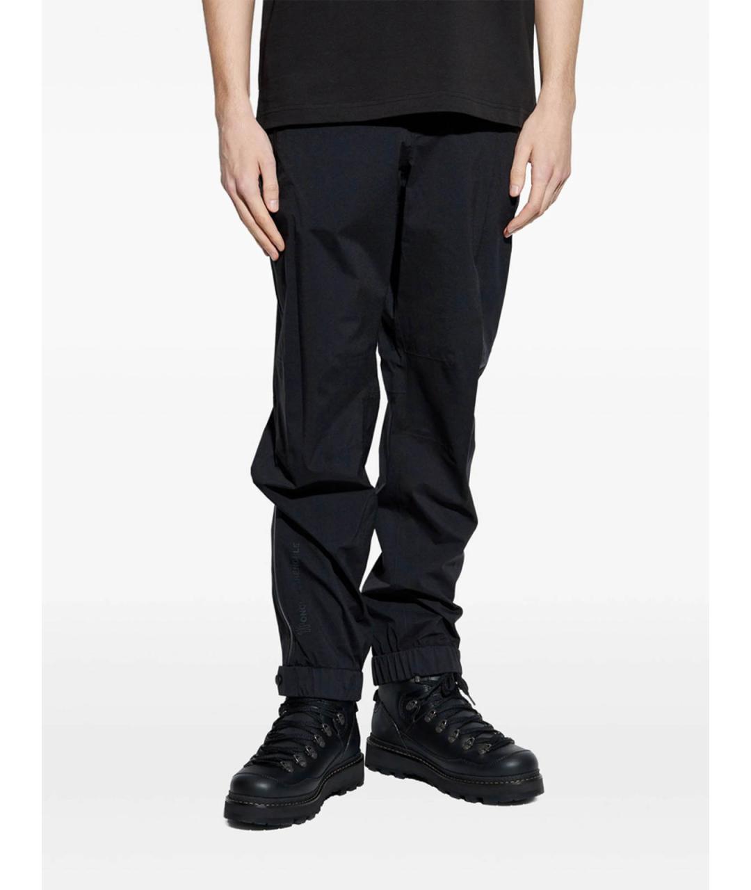 MONCLER Черные повседневные брюки, фото 4