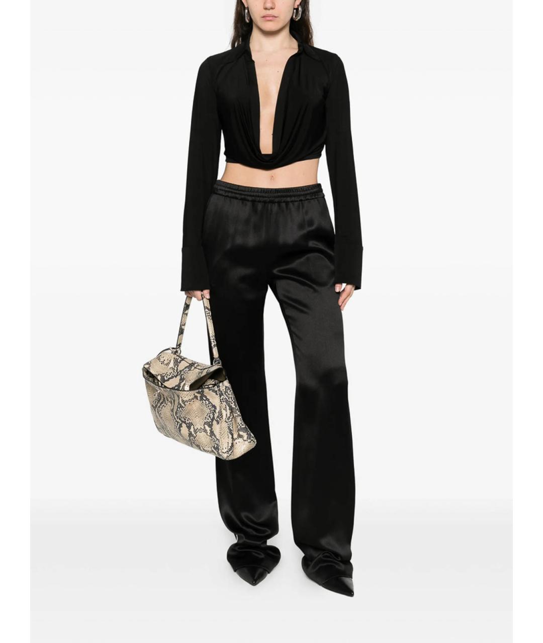 TOM FORD Черные шелковые прямые брюки, фото 2