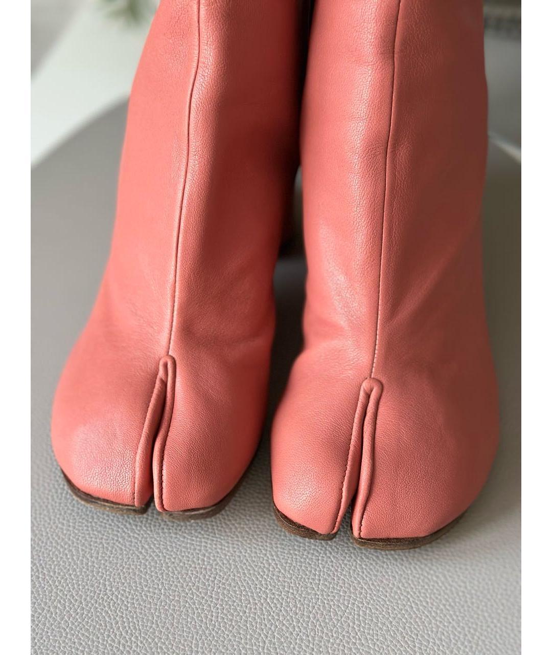 MAISON MARGIELA Розовые кожаные ботильоны, фото 3