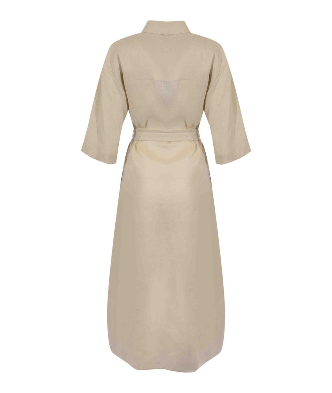 MM6 MAISON MARGIELA Белое льняное повседневное платье, фото 2