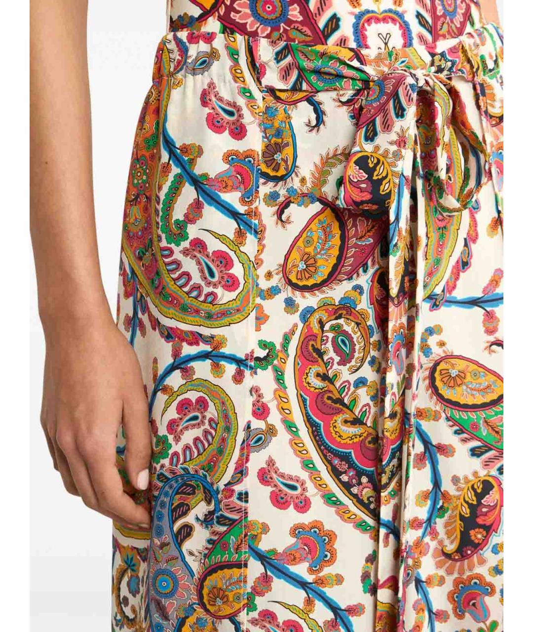 ETRO Белые вискозные брюки широкие, фото 4