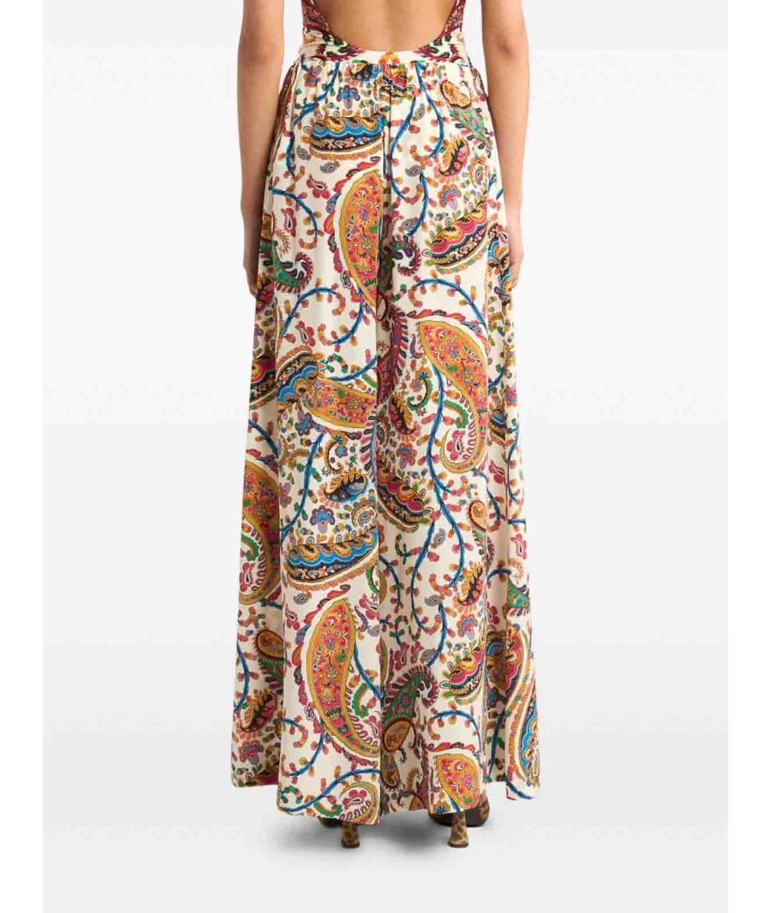 ETRO Белые вискозные брюки широкие, фото 3