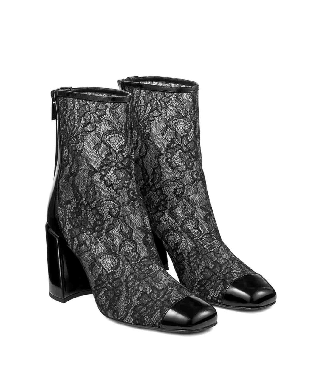 JIMMY CHOO Черные кожаные ботильоны, фото 3