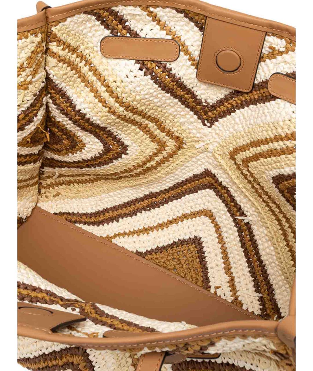 Gianni Chiarini Желтая кожаная сумка тоут, фото 3