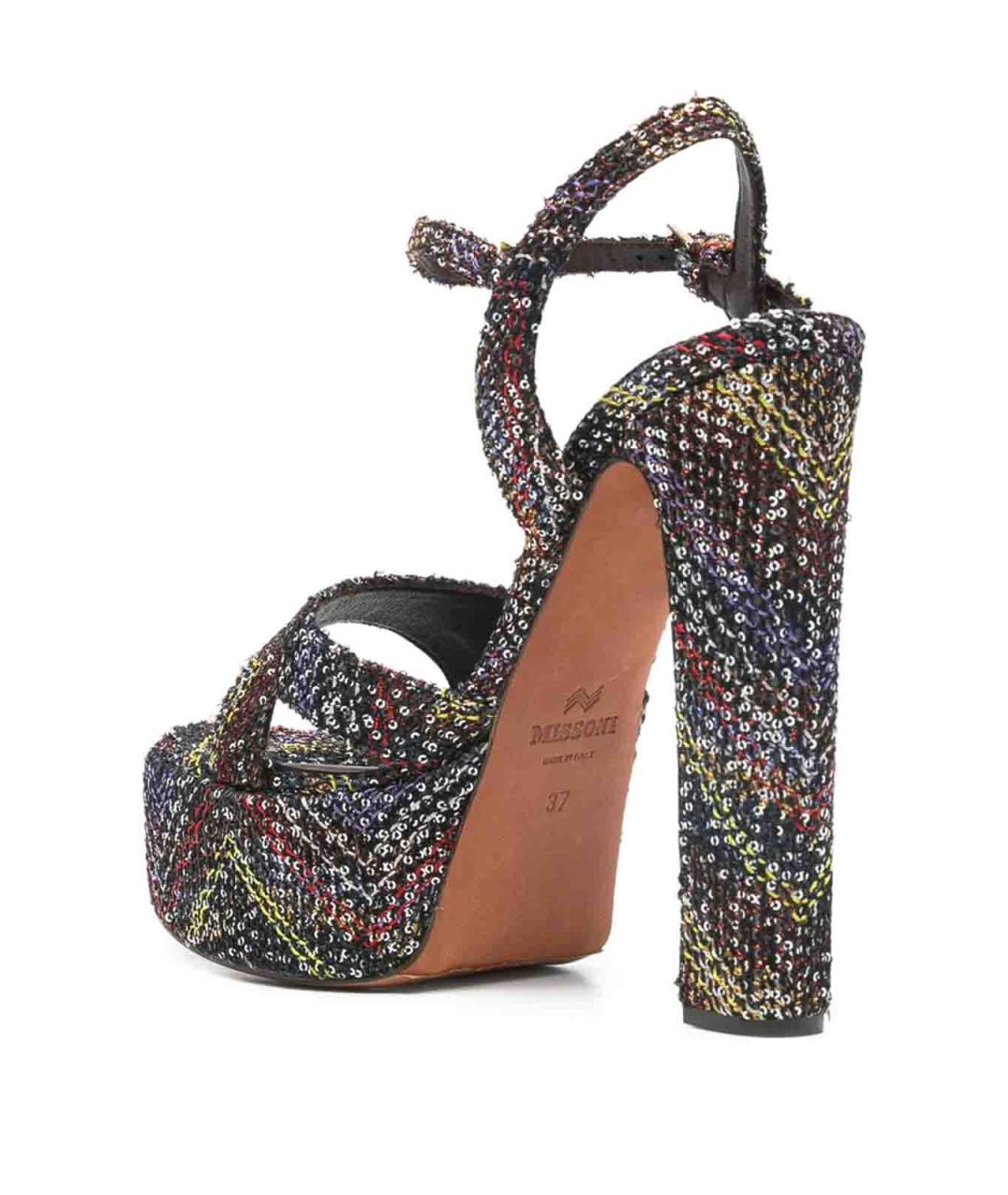 MISSONI Мульти кожаные босоножки, фото 4